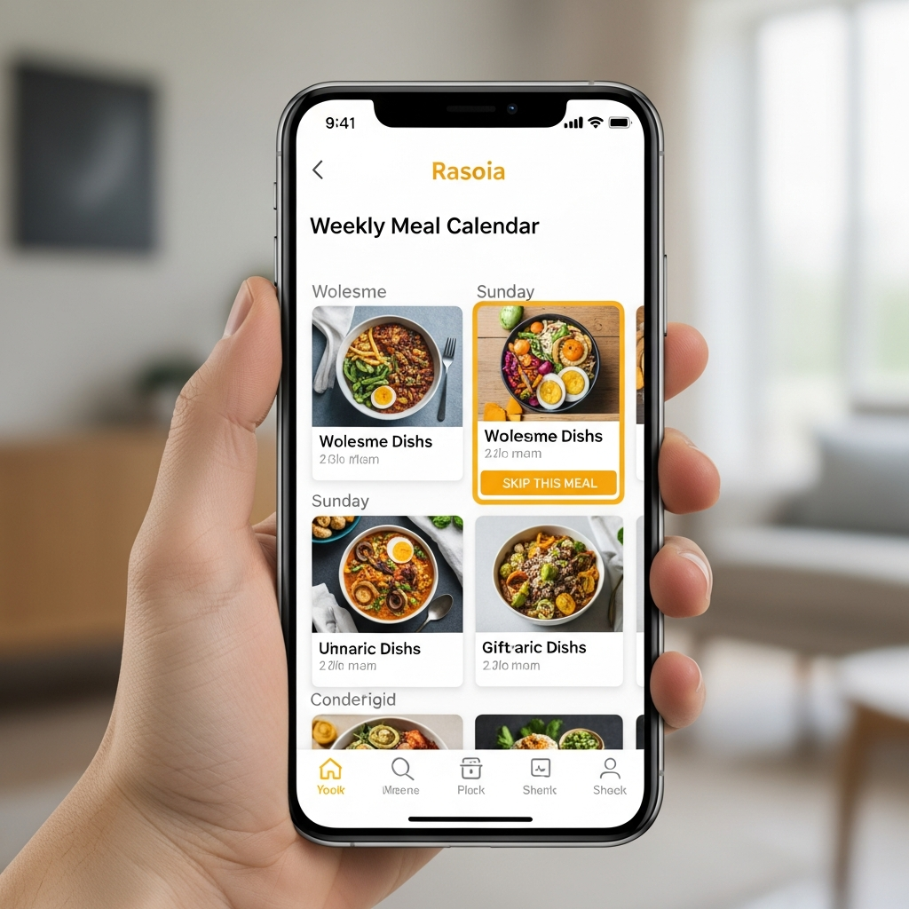A simple, clean app interface for managing meals